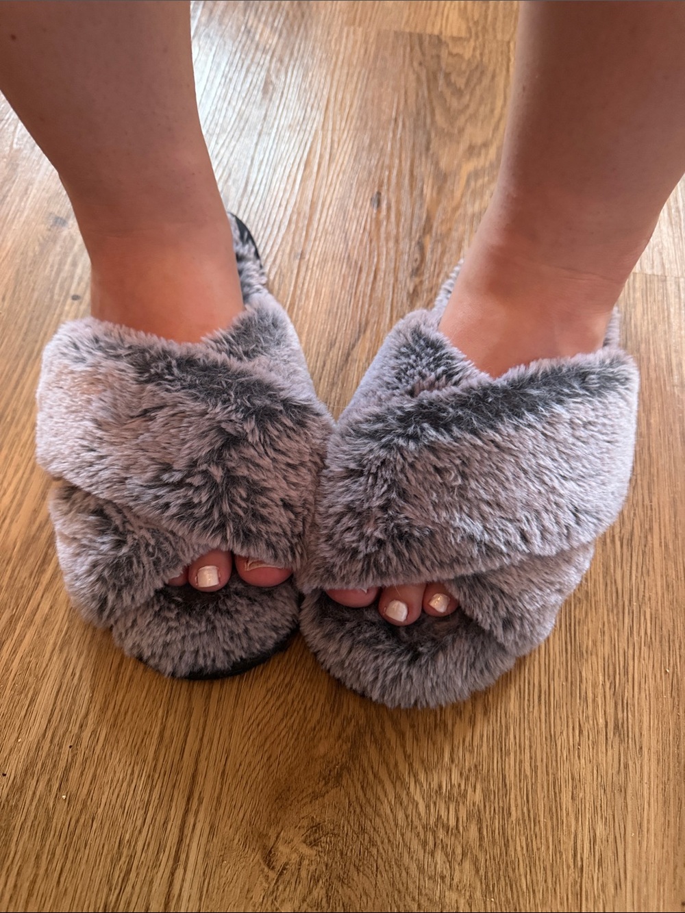 Women’s Fuzzy Slippers (worn)